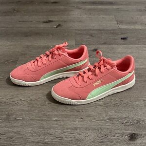 PUMA Womens Club 5V5 Lace Up Sneakers Shoes Casual - Pink